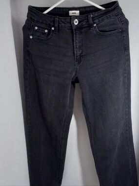 Emiu Women's Mid-Rise Jeans Faded, Vintage Wash Black